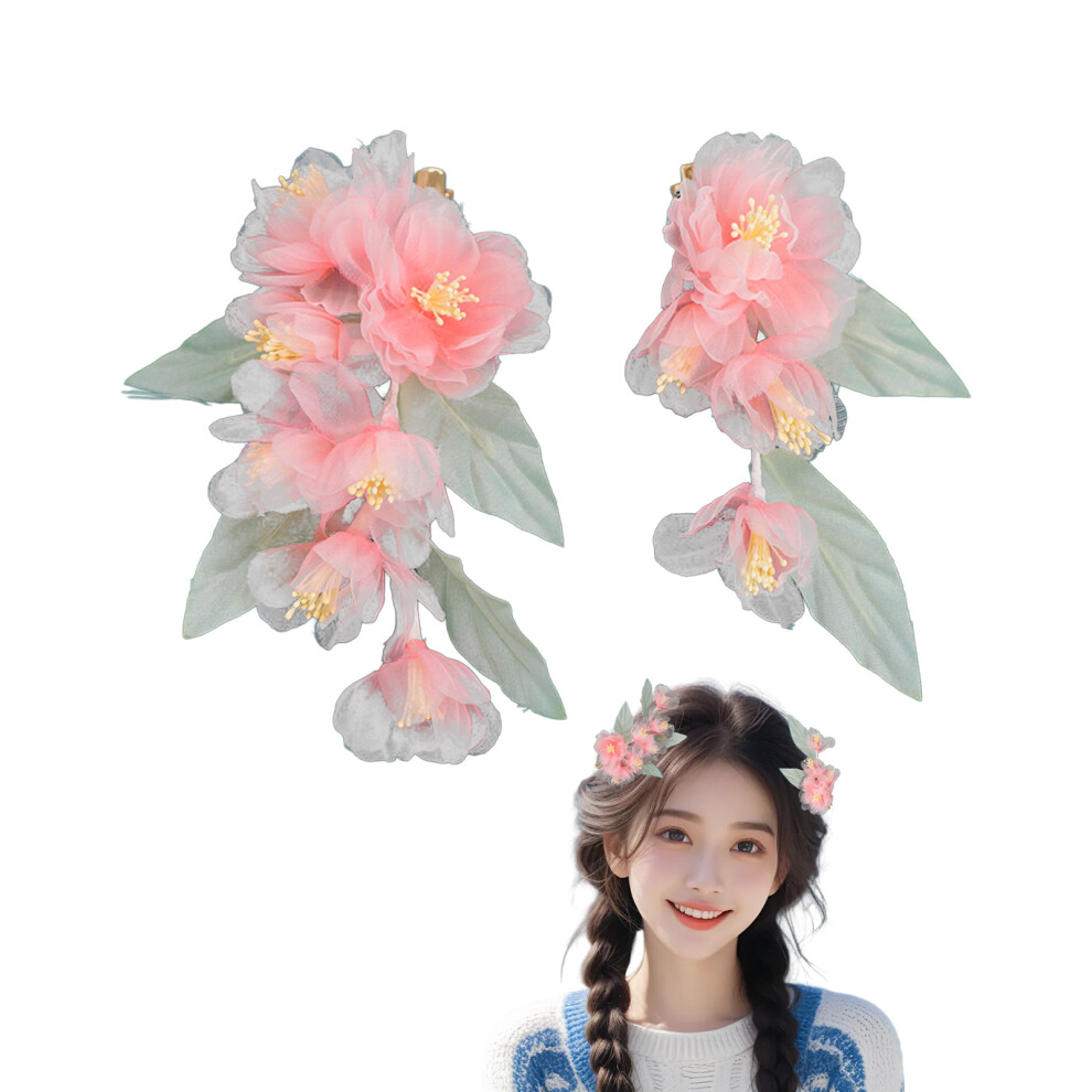 Dcph-Clothing Elegant Crabapple Flower Hair Clip For Women