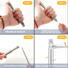 640811 14mm Back Tap Thread Repair Tool M14x1.25 Limited Access Thread Repair Kit