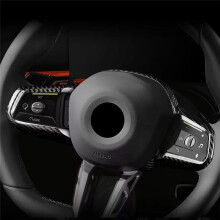 Carbon Fiber Car Steering Wheel Cover Trim for  X3 G45 X1 U11 5 7 Series G60 G70 2025 2026 Interior Accessories