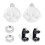 2Pcs Roller Skates Toe Stops Plugs Rubber Brake Block Stoppers 82A Toe Stops Replacement Skate Accessories White 3