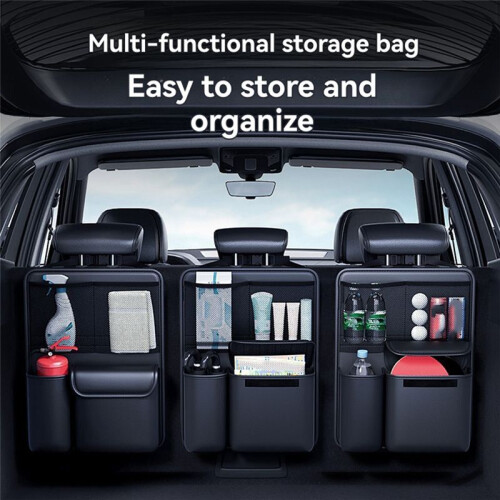 Car Universal Storage Bag Hanging Storage Box  Back Multi-Functional Storage Bag for Easy Storage and Organization 1
