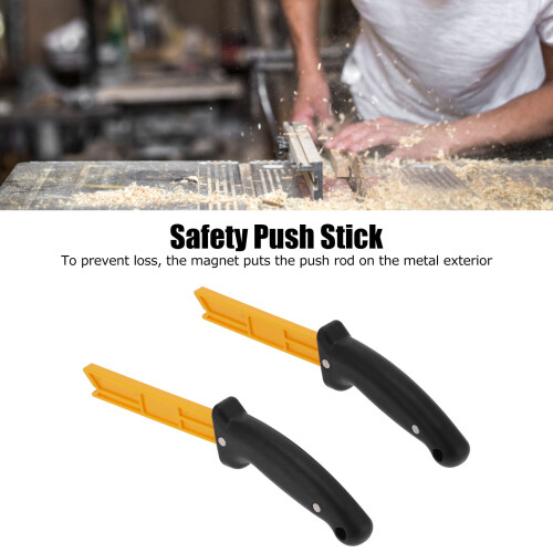 2Pcs ABS Magnet Woodworking Push Stick, Rust-Resistant, Hand Tool 2