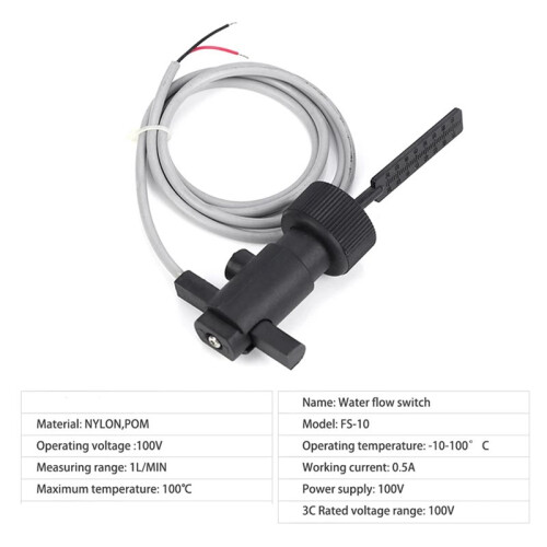 5X Water Flow  FS-10 100V High Precision Level Sensor Adjustable Water Level Control Float Level 2