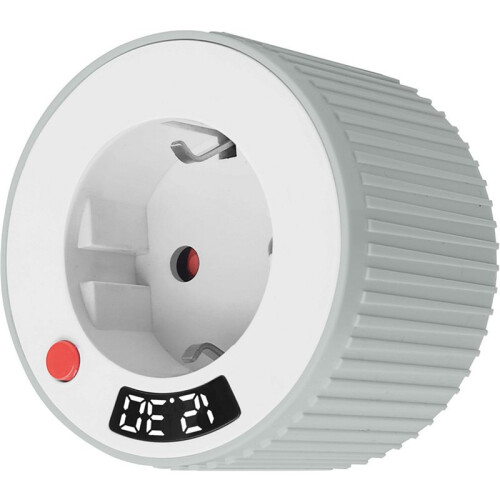 2X Timer Socket, Timer Digital Single  Rotating Countdown Timer 15 Minutes to 24 Hours with LED Digital EU Plug 2