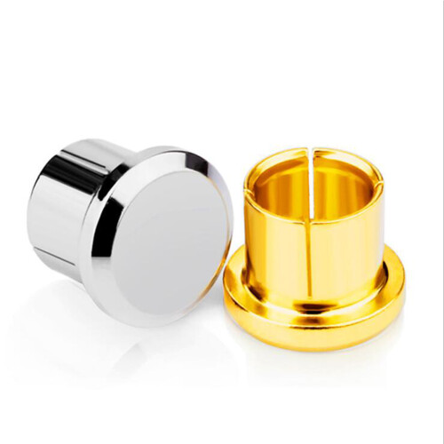 10Pcs Gold Plated Short Circuit Socket Phono Connector RCA Shielding Jack Socket Protect Cover Cap, Gold 2