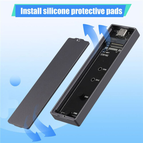 M.2 SSD HDD Enclosure NGFF RGB Cool Light Multi-Function Convenient HDD Enclosure 2