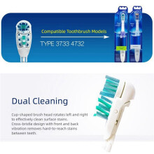 3X Replacement Brush Heads for Oral B Crossaction Toothbrush,Deep Cleans Teeth Removes Plaque Effectively,for Tooth Care