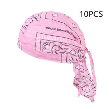 (Pink, 10pcs) Pirate Hat Adjustable Cotton Cap for Men & Women