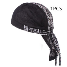 (Black, 1PCS) Pirate Hat Adjustable Cotton Cap for Men & Women
