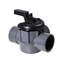 2X 263028 Three Port Diverter Valve with 2In PVC Pipe 3 Way Positive Non-Lube Diverter Valve for Pools and Spas