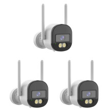 3X 2K 4MP Sicherheitskamera 2,4G/5G WiFi Tuya CCTV Videoüberwachungskamera Life WiFi IP-Kamera EU-STECKER