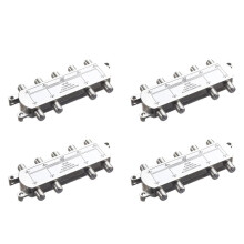 4X Digital 8 Way Coaxial Cable Splitter 5-2400MHz, RG6 Compatible, Work with Analog/Digital TV Connections and Internet