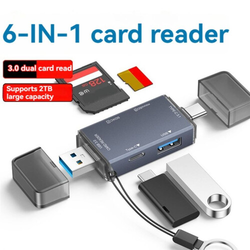 Card Reader USB3.0  TF Card Reader USB Hub for PC Laptop  Card Reader  Memory Cardreader 1