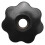 6X M10 10mm Dia Thread Black Plastic Star  Clamping Knob Grip 8