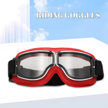 (Red-skin transparent lens) Dustproof Motocross Goggles - Wide Vision Waterproof