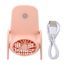 1Stk Multi-Funktionaler Handventilator Mit Halterung Und USB-