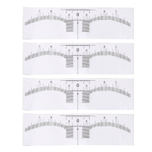 100 Pack Disposable Eyebrow Ruler Stencils, PVC, 19x5.5cm