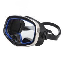 Tempered Glass Scuba Diving Goggles, Anti-Fog, Lightweight, Single Lens