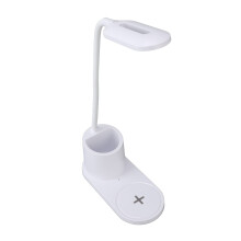 LED Desk Lamp with Wireless Charger & Touch Control, White