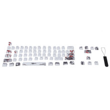 Mechanische Tastatur-Schlüsselanhänger 61/64 Wangjiang Pflaumenblüten-Design langlebiger Kunststoff