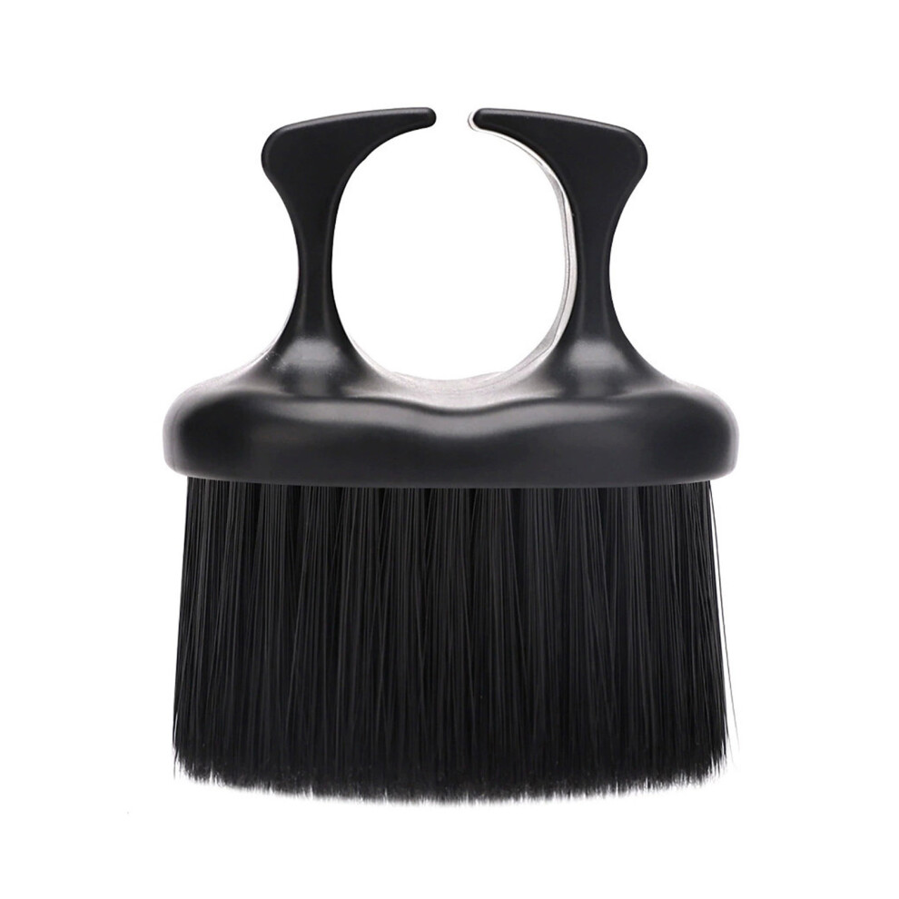 Hue-Grain (Black) Men\'S Beard & Hair Brush W/ Ring Handle