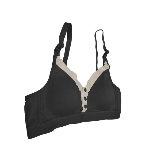 Wireless Nursing Bra V Shape Breathable Maternity Bra Black L=36/80 2
