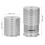 2Pcs Adjustable Aluminum Table Leg Risers 43-75mm Space Gray 2