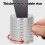 2Pcs Adjustable Aluminum Table Leg Risers 43-75mm Space Gray 4