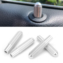 4 Stück Aluminiumlegierung Silber Auto-Türschlosspins für Mercedes-Benz C E GLC