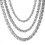 Modisches byzantinisches Kettenarmband oder -halskette aus Edelstahl, 6/8/10 mm breit, 6 mm, 18 Zoll oder 45 cm lang 4
