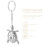 Turtle Shape Metal Keychain 1 Set 2.4 x 1.6 Inches 5