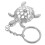 Turtle Shape Metal Keychain 1 Set 2.4 x 1.6 Inches 6