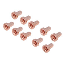 60A Brass Plasma Cutting Nozzle 10pcs 9 8211 Replacement for SL60 SL100