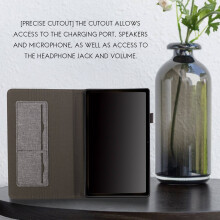 for Tab A7 Lite 8.7 Inch 2021 (Sm-T220 / T225) Protective Case Back Cover Bracket with Pocket Gray