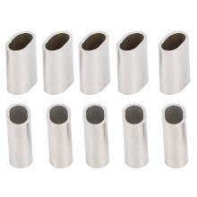 50 Pcs Stainless Steel Oval Sleeve Crimp Loop M3 Rigging Accessories