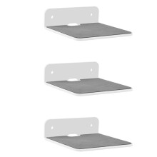 3X Wandgemonteerde Houder Multifunctionele Draagbare Luidspreker Wandplank voor Webcam Mobiele Telefoons Routerluidspreker Wit