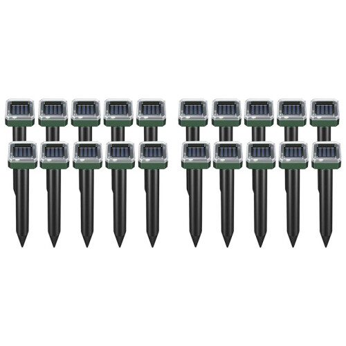 Mole Repellent Squirrel Repellent 20 Pack Ultrasonic Snake Repellent Repeller Sonic Mole Deterrent Spikes