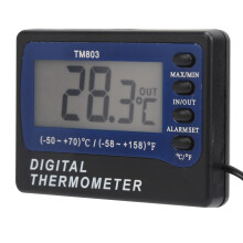 TM803 Digitales Thermometer mit Alarm, -50C bis 70C, 3m Sensor