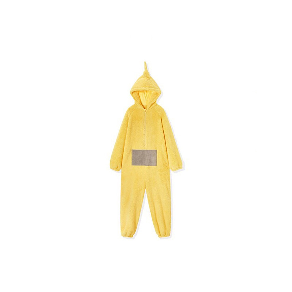 (Laa-Laa, M) Dipsy Teletubbies Laa Po Tinky Winky Cosplay Coral Halloween Velvet Sleepwear