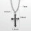 Colar masculino com corrente cubana de 7 mm e pingente de cruz grande com versículo bíblico em aço inoxidável - 50 cm (20 polegadas) 6