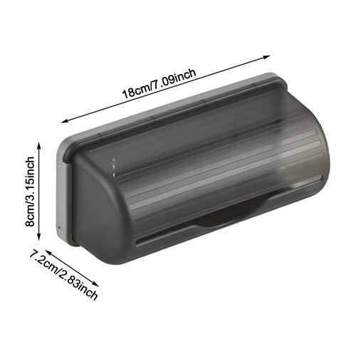 (Gray) Space-Saving Wall Mount Trash Bag Dispenser 2