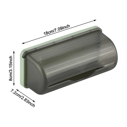 (Green) Space-Saving Wall Mount Trash Bag Dispenser 1