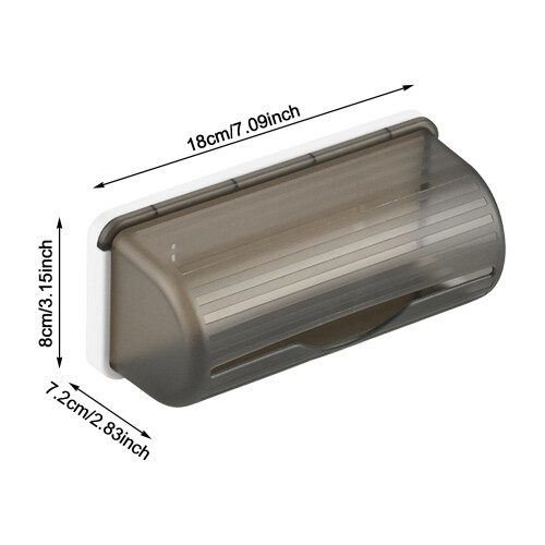 (White) Space-Saving Wall Mount Trash Bag Dispenser 2