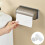 (Gray) Space-Saving Wall Mount Trash Bag Dispenser 5
