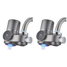 2X Faucet Water Filter, LED Display Water Purifier to Reduce Lead, Chlorine & Heavy Metals, Sink Water Filter