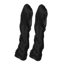 2Pcs Doll Claw Clip Wig 25cm Roman Curly Soft Silk, Natural Black