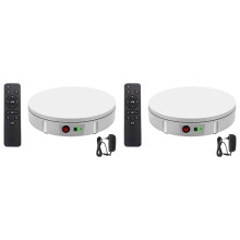 2X Automatic Electric Turntable, Rotating Jewelry Stand Rechargeable Rotating Display Stand US Plug