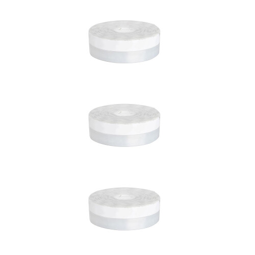 3Rolls White Silicone Window Draft Excluder Tape for Doors and Windows