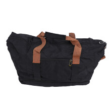 Waterproof Oxford Duffle Bag 50L Travel Gym Weekender Bag Black with Shoulder Strap