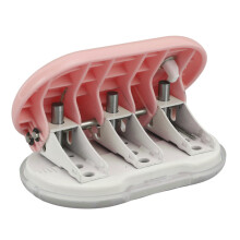 Home Office 3 Hole Puncher Mini Manual Punch with Pink Finish 1.5mm Capacity